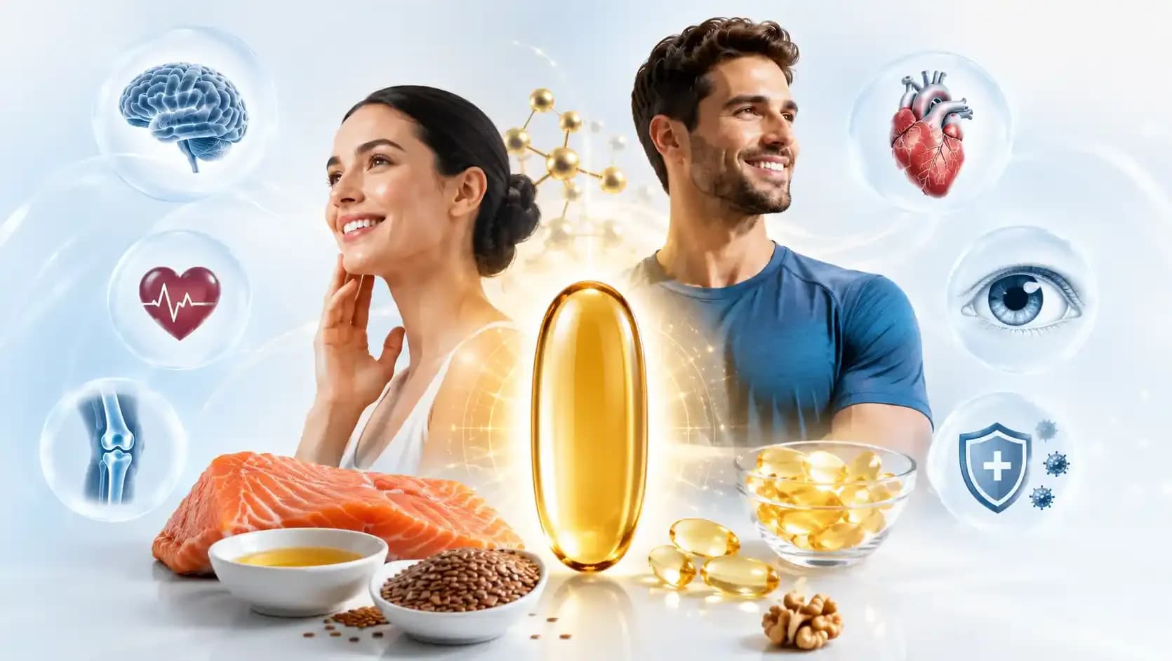 فوائد اوميجا 3 دليل شامل للنساء والرجال وأهم فوائد الكبسولات