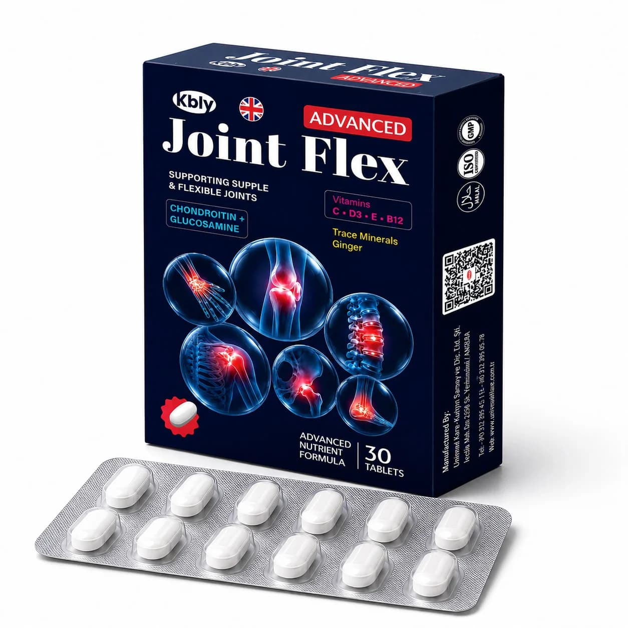 KBLY Joint Flex Advanced | Joint & Flexibility Support | 30 Tablets