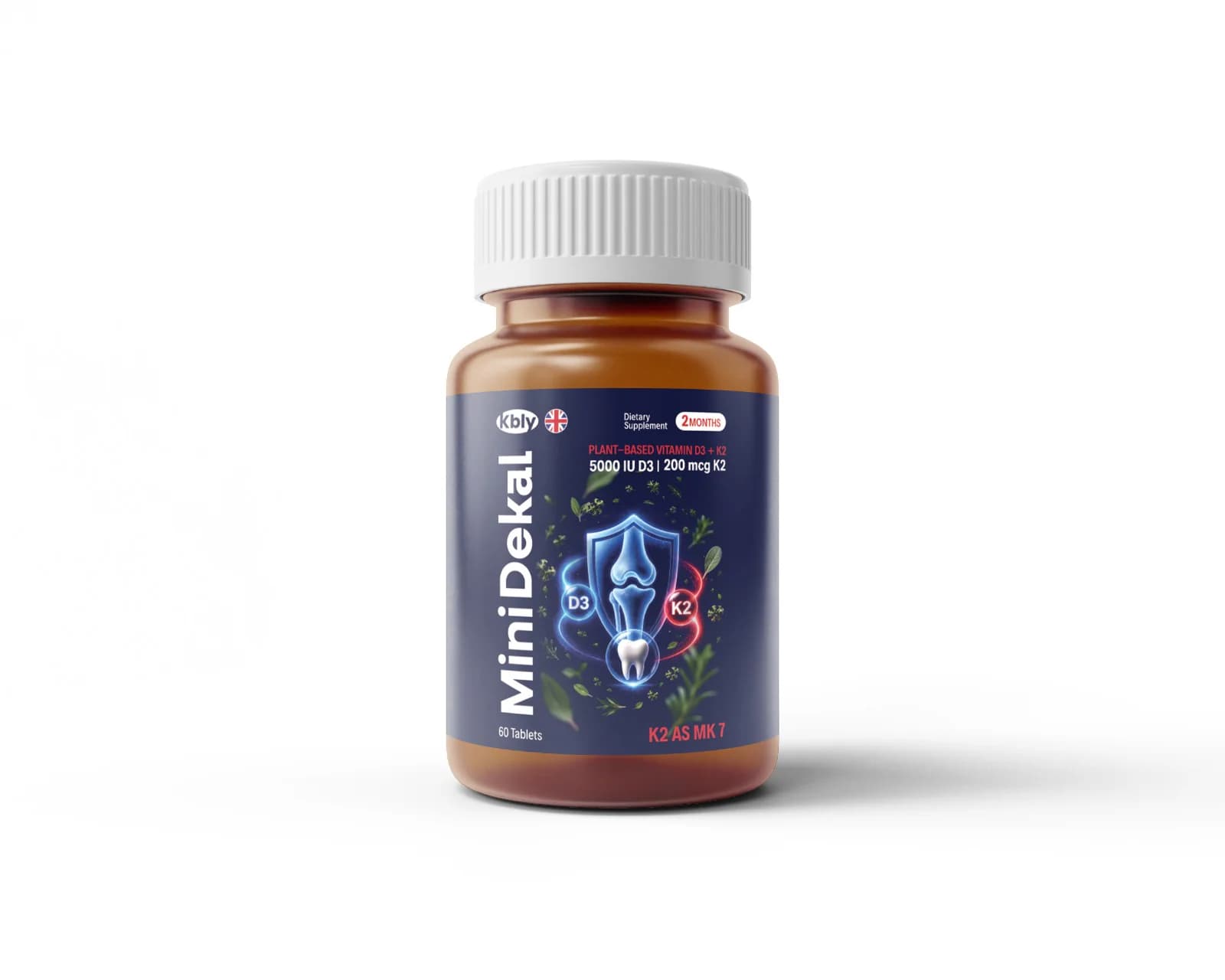 KBLY Mini Dekal | Vitamin D3 + K2 | Bone Health Support | 60 Tablets - Image 2