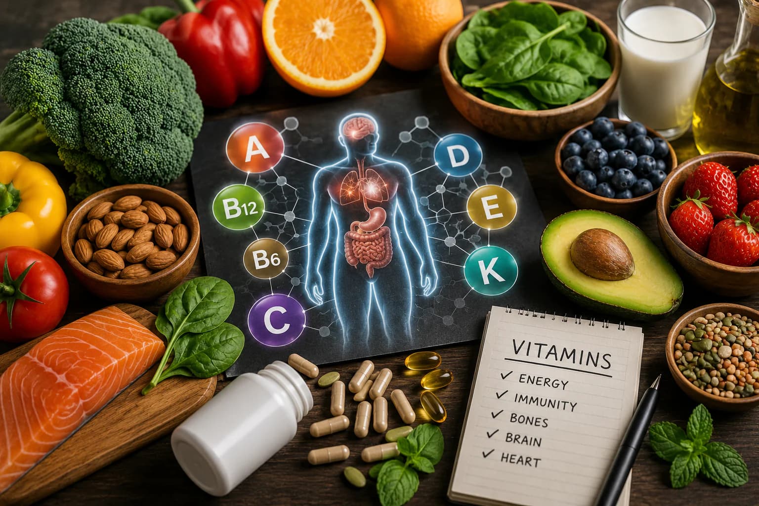 اعراض نقص الفيتامينات كيف تعرف أن جسمك لا يحصل على احتياجاته الغذائية؟